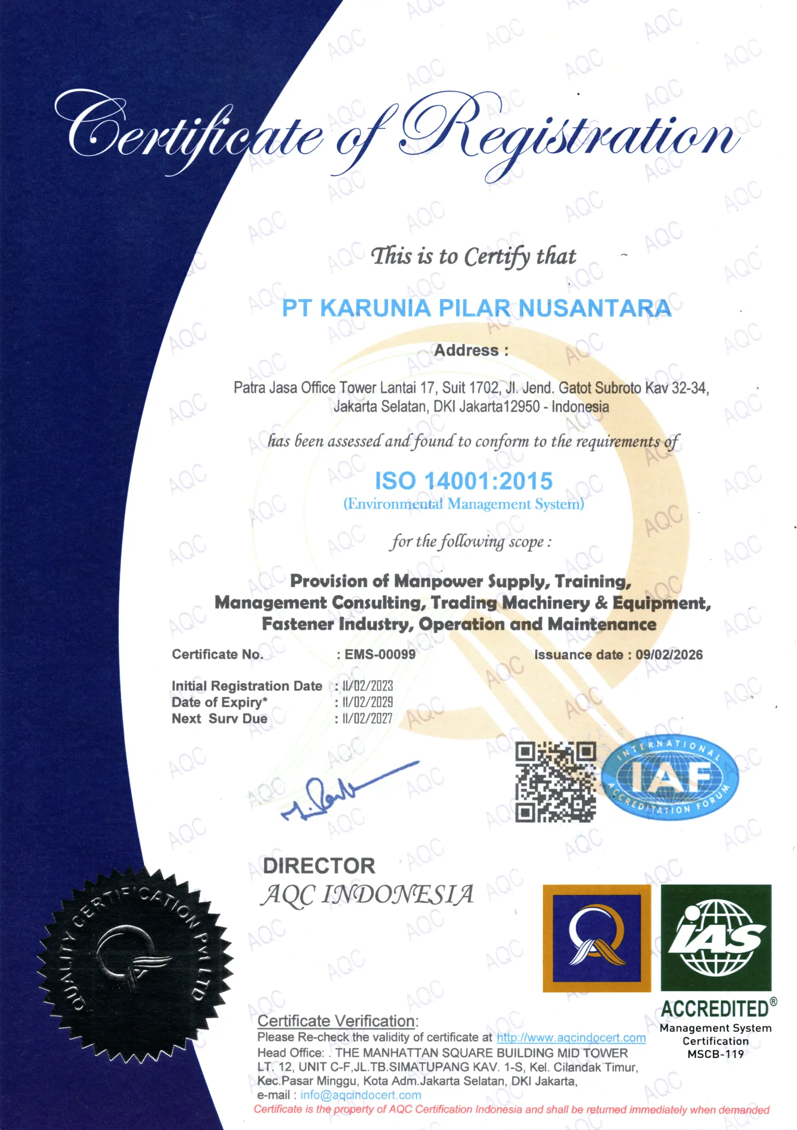 certificate-14001
